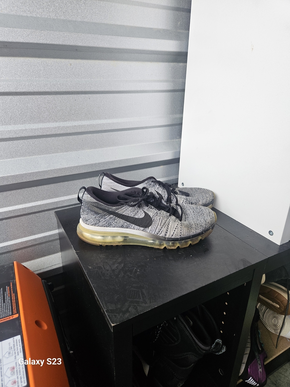 Nike Flyknit Air Max Oreo Men’s 11 Black White Grey 620469-102 Running Shoes